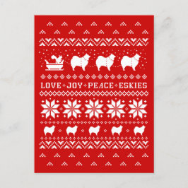 Liebe Joy Peace Eskies Niedlich Hunde Weihnachten
