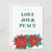 LIEBE JOY & PEACE Frohe Weihnachtsfeiertage (Vorderseite)