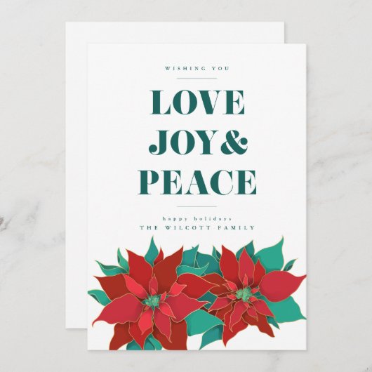 LIEBE JOY & PEACE Frohe Weihnachtsfeiertage (Vorne/Hinten)