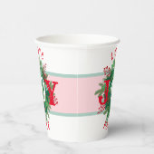 Liebe JOY Peace Holiday eleganter Kranz mit grünem Pappbecher (Rechts)