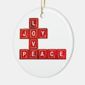 Liebe Joy Peace Keramik Ornament (Links)