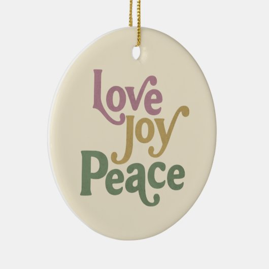 Liebe Joy Peace Keramik Ornament (Rechts)