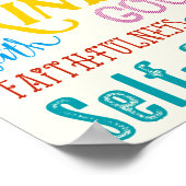 Liebe Joy Peace Kindness Goodness Typografie Art Poster (Ecke)