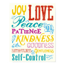 Liebe Joy Peace Kindness Goodness Typografie Art