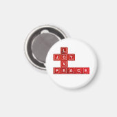 Liebe Joy Peace Magnet (Vorderseite/Rückseite)
