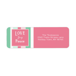 Liebe Joy Peace Pink Mint Stripes
