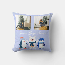 Liebe joy Peace polar Bärenpinguine 2 Foto Kissen
