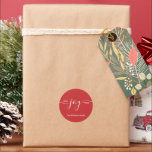 Liebe Joy Peace Red Christmas Runder Aufkleber<br><div class="desc">Red Liebe Joce Peace Christmas Round Sticker - Matching Artikel verfügbar</div>