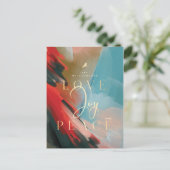 Liebe Joy & Peace Red Kardinal Abstrakt Wasserfarb Einladungspostkarte (Stehend Vorderseite)