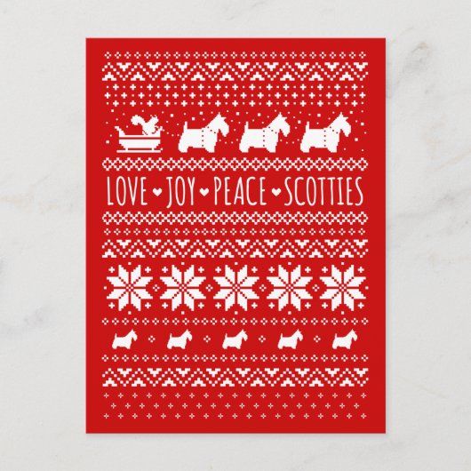 Liebe Joy Peace Scotties Weihnachten (Vorderseite)