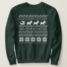 Liebe Joy Peace Scotties Weihnachtshunde Hunde Sweatshirt