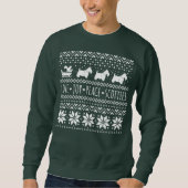 Liebe Joy Peace Scotties Weihnachtshunde Hunde Sweatshirt (Vorderseite)
