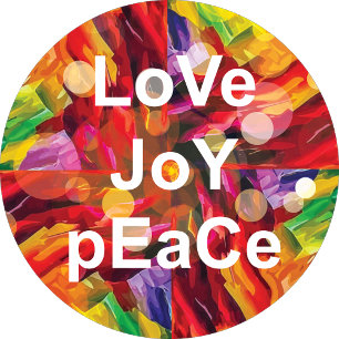 Liebe Joy Peace Sticker Round