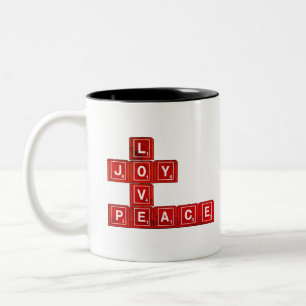 Liebe Joy Peace Zweifarbige Tasse