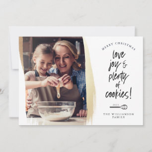 Liebe Joy & Plenty Cookies Family Backen Foto Feiertagskarte