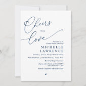 Liebe jubeln, Romantisches Brautparty Party Einladung (Vorderseite)