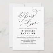 Liebe jubeln, Romantisches Brautparty Party Einladung (Vorderseite)