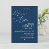 Liebe jubeln, Romantisches Brautparty Party Einladung (Stehend Vorderseite)