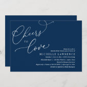 Liebe jubeln, Romantisches Brautparty Party Einladung (Vorne/Hinten)