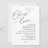 Liebe jubeln, Romantisches Brautparty Party Einladung (Vorderseite)