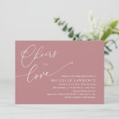 Liebe jubeln, Romantisches Brautparty Party Einladung (Stehend Vorderseite)