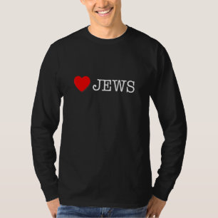 Liebe Juden Ich höre jüdische Leute Friedensschwal T-Shirt