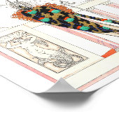 Liebe Jugendstil Art Vintag Poster (Ecke)