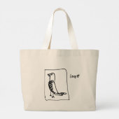 Liebe Jumbo Stoffbeutel (Rückseite)