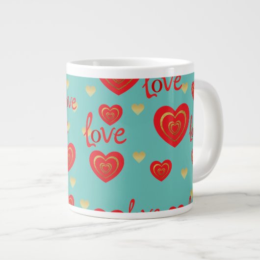 Liebe Jumbo-Tasse (Vorderseite Rechts)