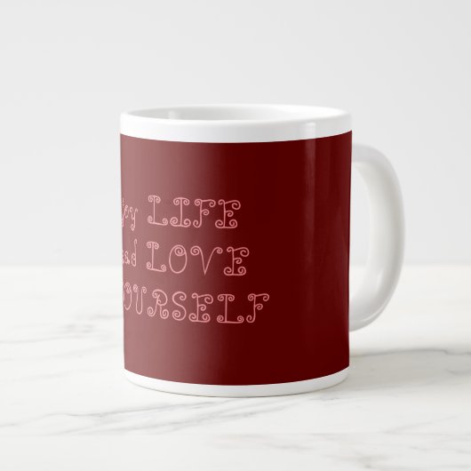 Liebe Jumbo-Tasse (Vorderseite Rechts)