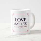 Liebe - Jumbo-Tasse (Vorderseite Rechts)