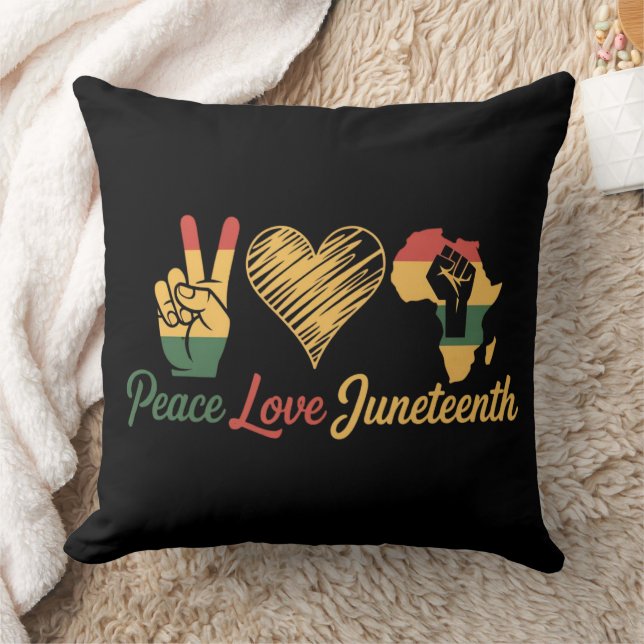 Liebe Juneteenth Kissen (Decke)