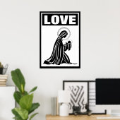 LIEBE JUNGFRAU MARY BABY JESUS NATIVITY CATHOLIC POSTER (Heimbüro)