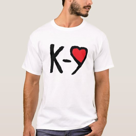 Liebe k9 T-Shirt (Vorderseite)