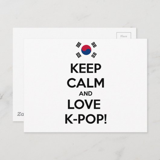 Liebe K-Pop! Postkarte (Vorne/Hinten)