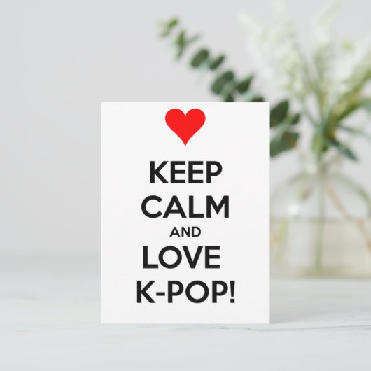 Liebe K-Pop! Postkarte (Stehend Vorderseite)