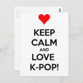 Liebe K-Pop! Postkarte (Vorne/Hinten)