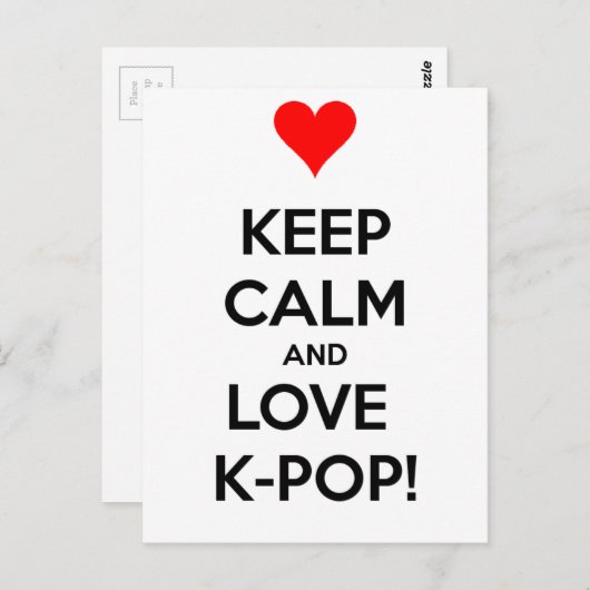 Liebe K-Pop! Postkarte (Vorne/Hinten)