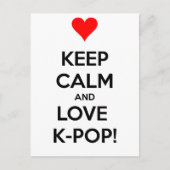 Liebe K-Pop! Postkarte (Vorderseite)