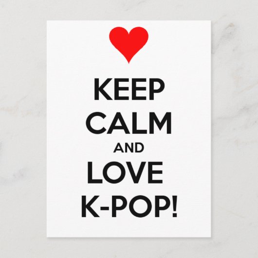 Liebe K-Pop! Postkarte (Vorderseite)