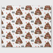 Liebe kacke Emoji Valentins Tagesumhüllungspapier Geschenkpapier (Flach)