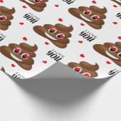 Liebe kacke Emoji Valentins Tagesumhüllungspapier Geschenkpapier (Ecke)