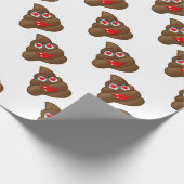 Liebe kacken Emoji gegenüberstellen! Geschenkpapier (Ecke)
