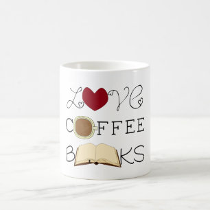Liebe, Kaffee, Bücher Kaffeetasse