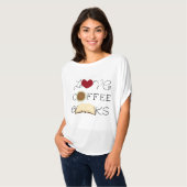 Liebe, Kaffee, Bücher T-Shirt (Vorderseite Vollansicht)