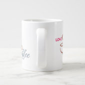 Liebe Kaffee Herz Design Klassischer Becher Jumbo-Tasse (Rückseite)