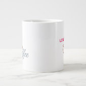 Liebe Kaffee Herz Design Klassischer Becher Jumbo-Tasse (Vorderseite)