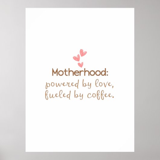 Liebe & Kaffee Mama Lebensversicherung Typografie Poster (Vorne)