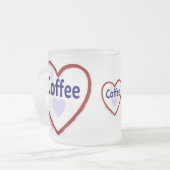 Liebe Kaffee - Mattierte Tasse (Vorderseite Links)