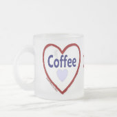 Liebe Kaffee - Mattierte Tasse (Links)